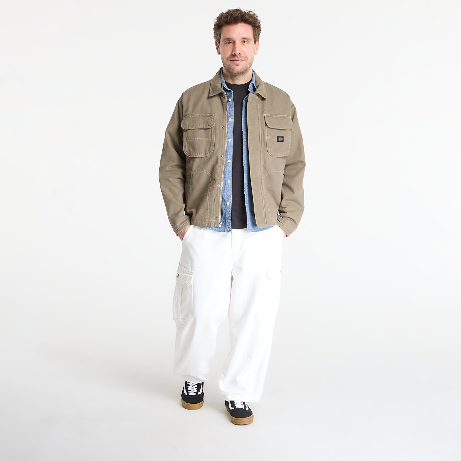 Herrenjacken Vans Umber Pigment Canvas Jacket Aluminum