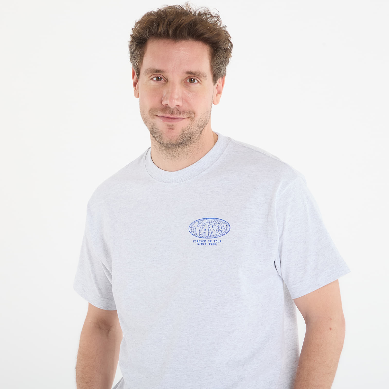 Männer T-Shirts Vans World Tour Loose SS Tee Light Grey