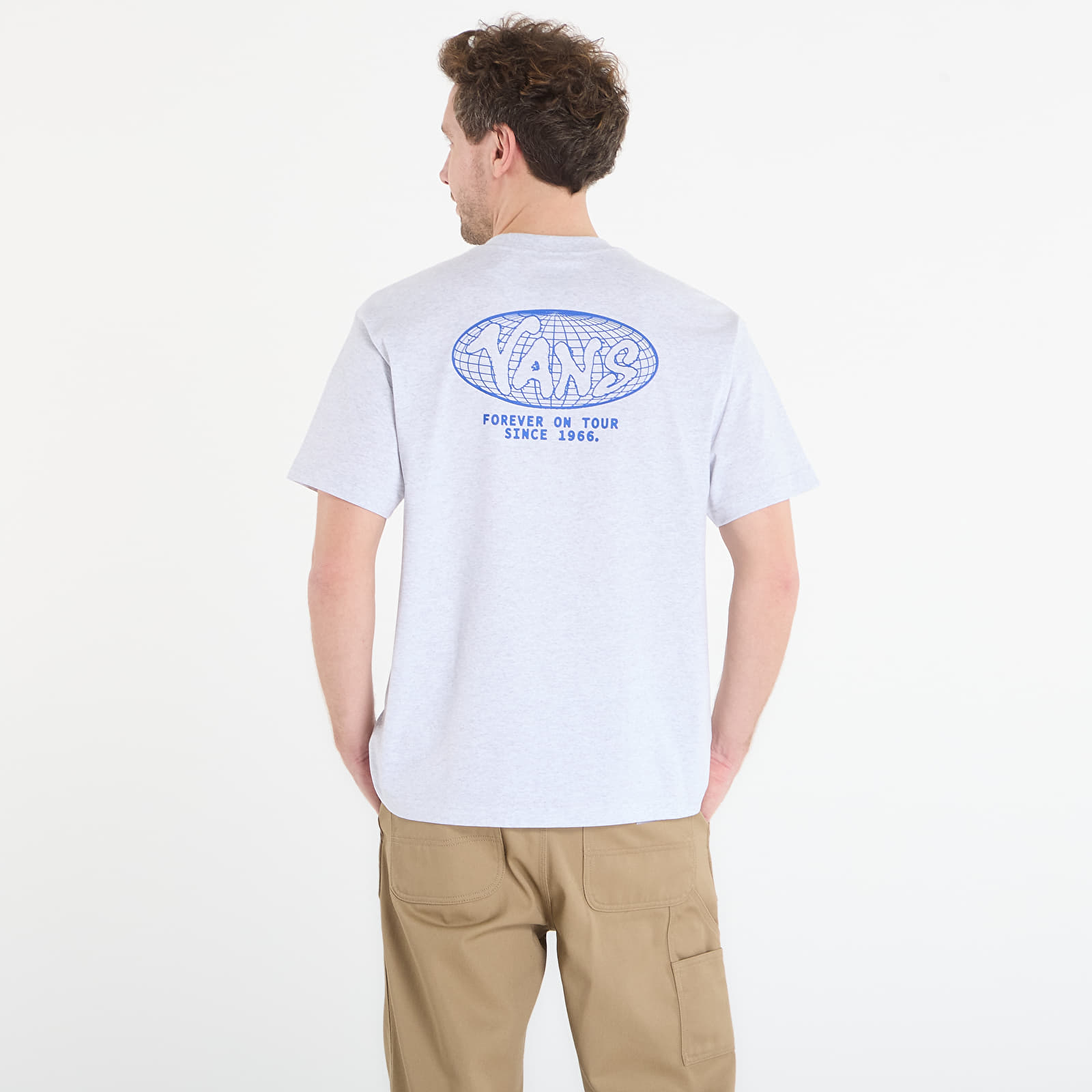 Männer T-Shirts Vans World Tour Loose SS Tee Light Grey