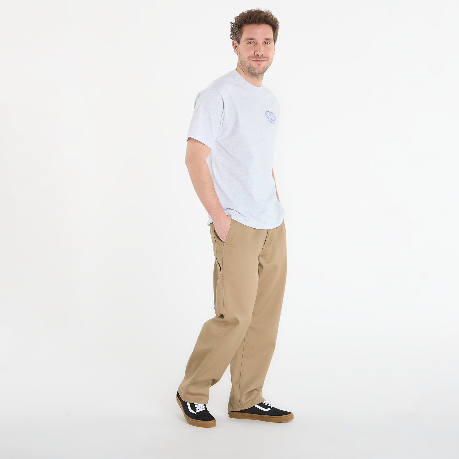 Männer T-Shirts Vans World Tour Loose SS Tee Light Grey