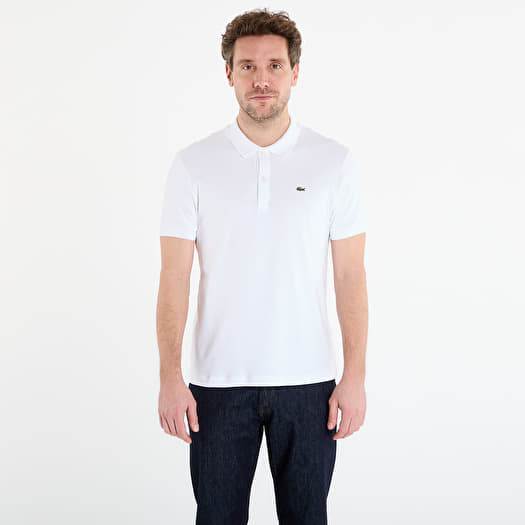 T-shirt LACOSTE Short Sleeved Ribbed Collar Shirt White
