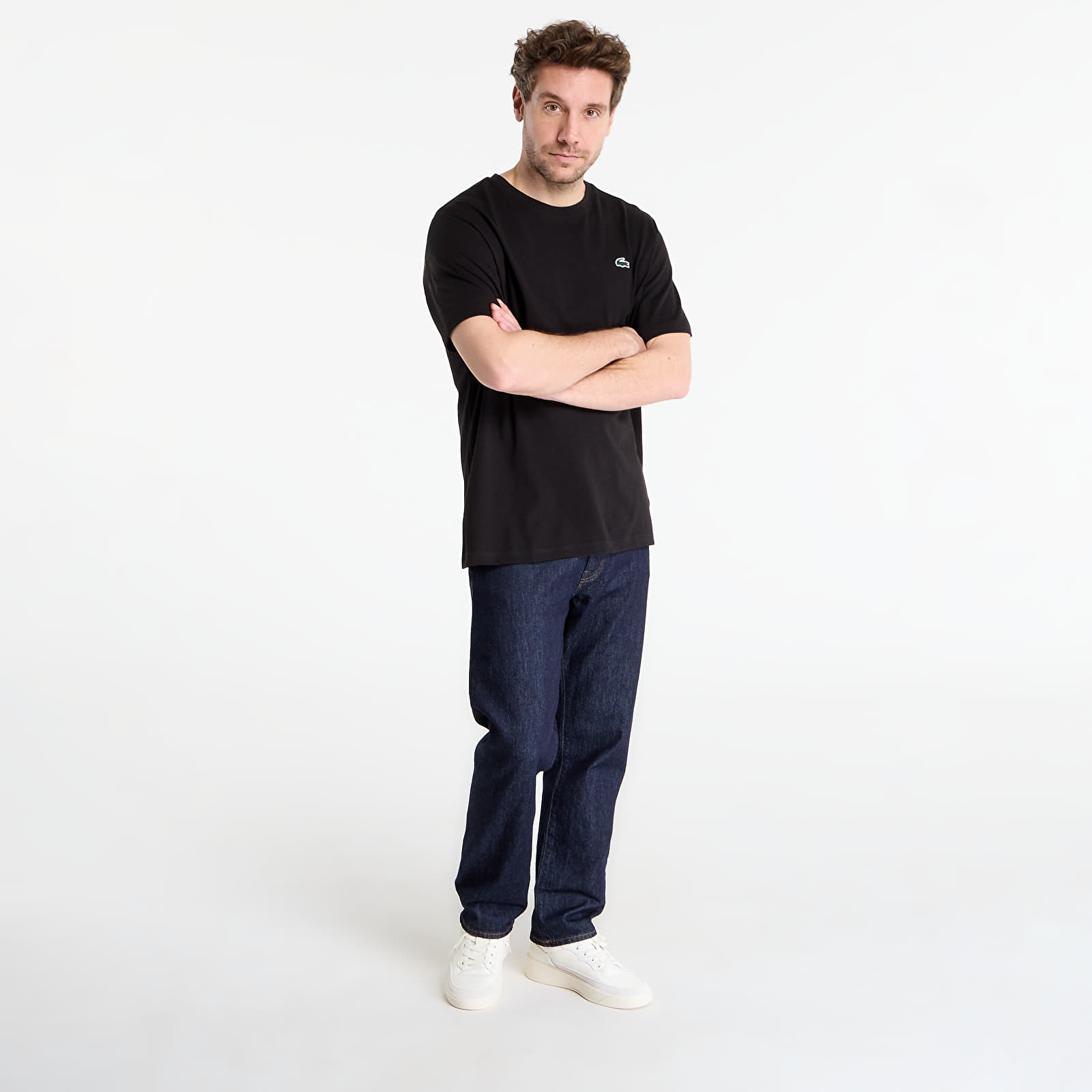 Ανδρικά μπλουζάκια LACOSTE Tee-Shirt Black/ Lamb'S Lettuce