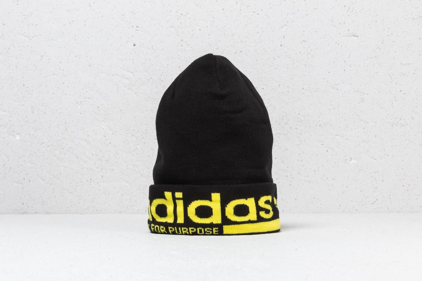 Hats adidas Beanie Black Shock Yellow Footshop