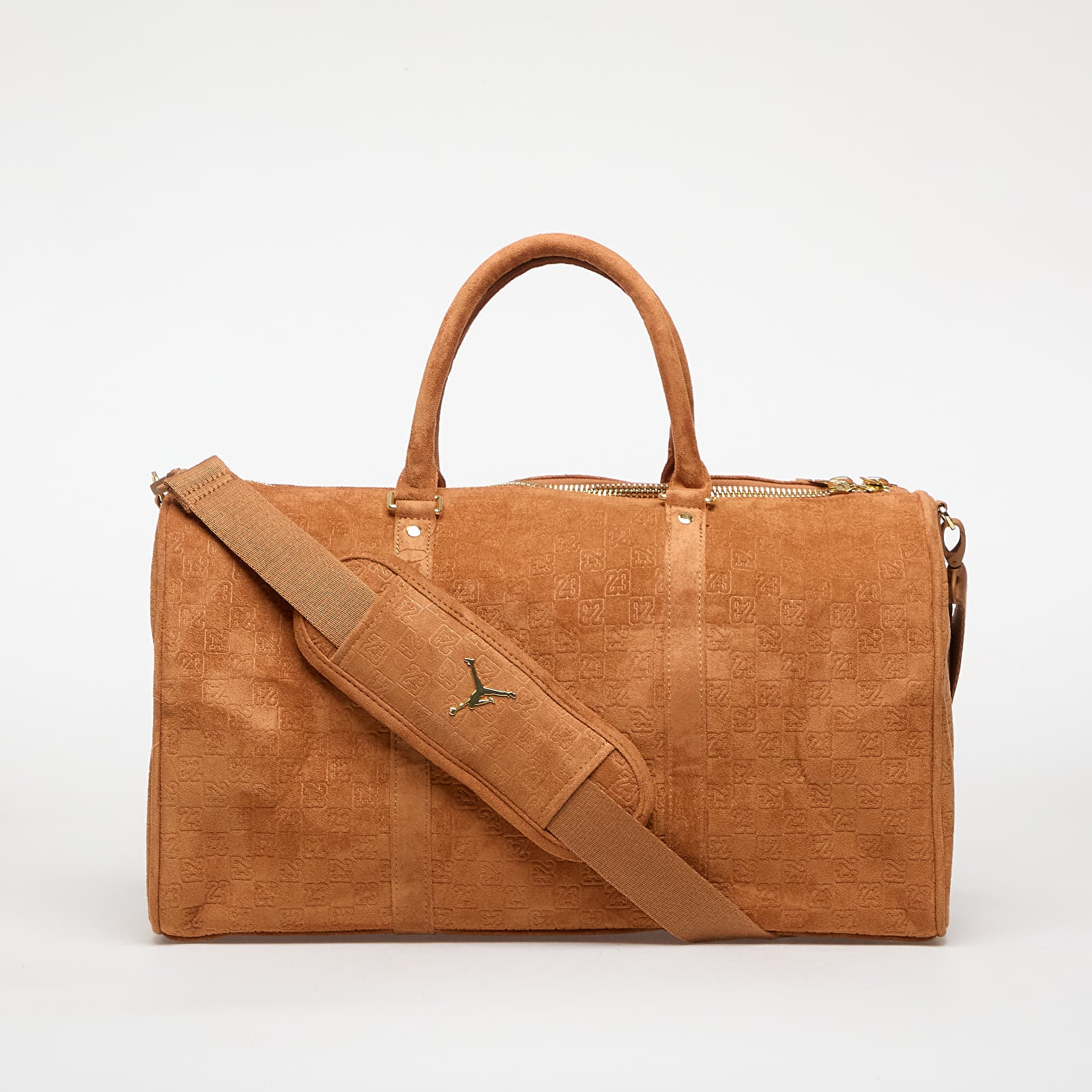 Duffle bag Jordan Jam Suede Monogram Duffle Cognac