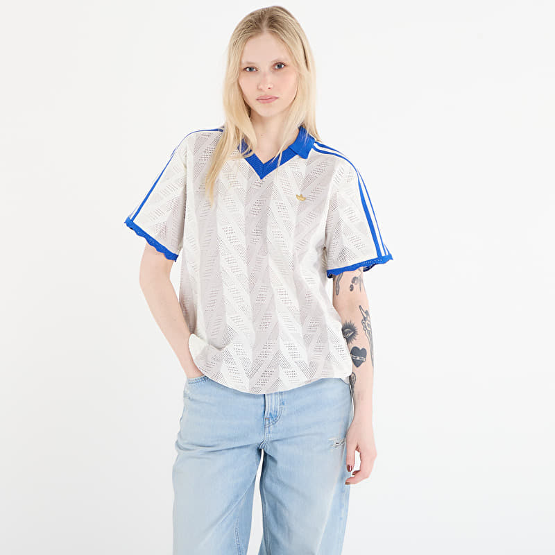 Tričko adidas Short-Sleeve Polo Tee Off White/ Chalk Pearl