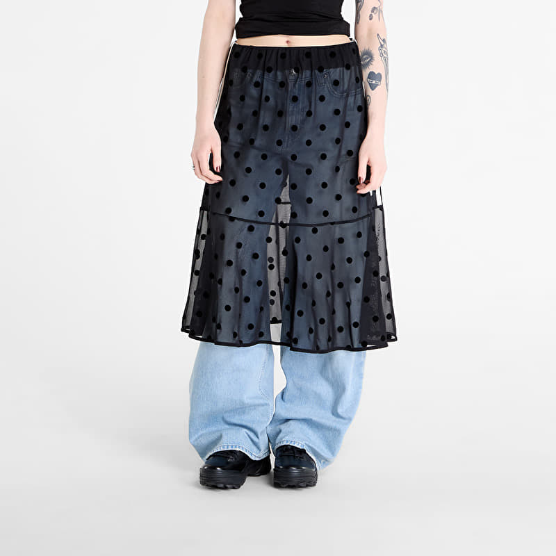 Rok adidas Sheer Polka Dots Skirt Black
