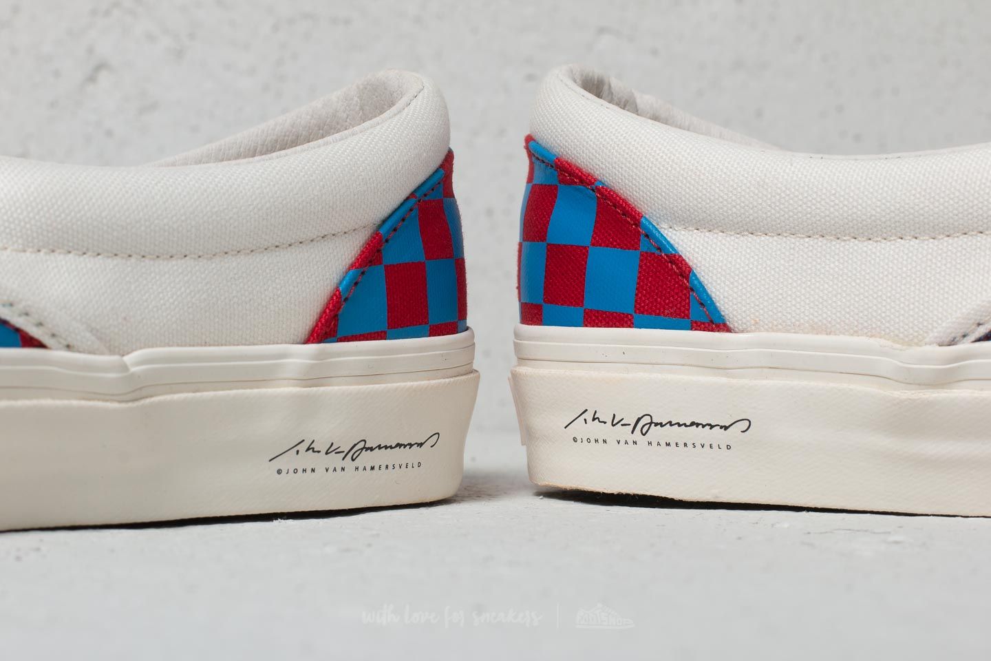 Men s shoes Vans x John Van Hamersveld OG Classic Slip On Canvas Checkerboard Footshop