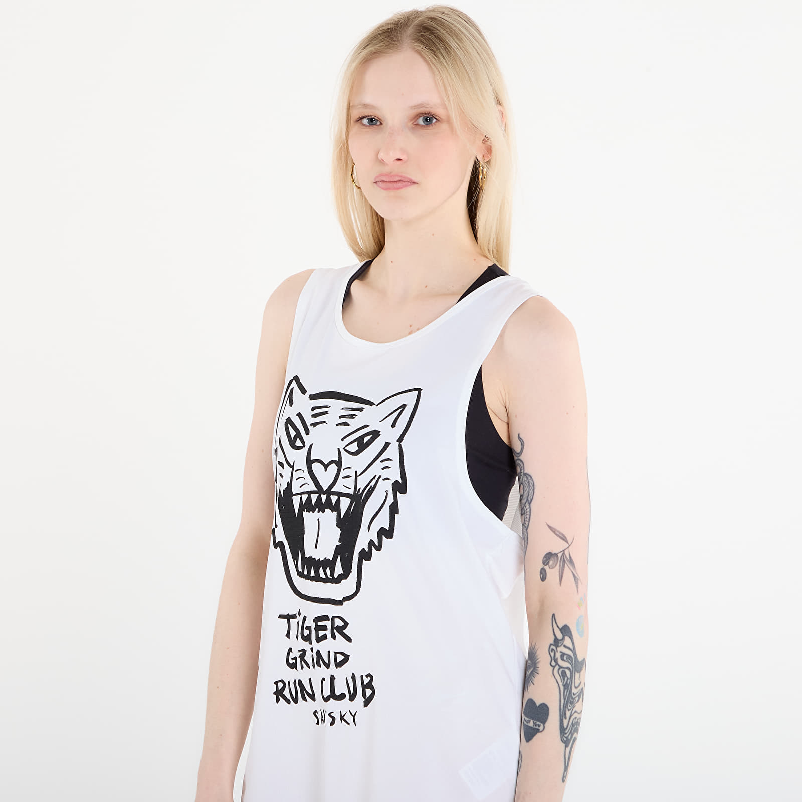 Tank Tops für Frauen SAYSKY Tiger Combat Pro Singlet White