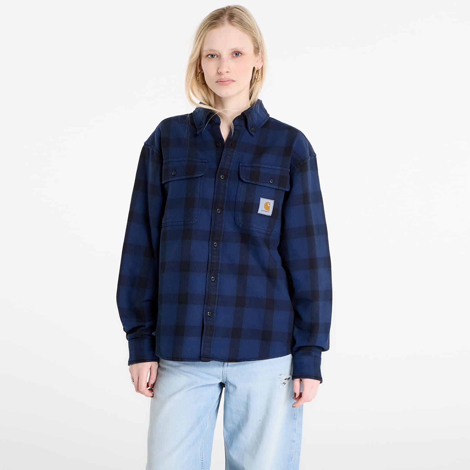 Srajce Carhartt WIP L/S Edmands Shirt UNISEX Edmands Check/ Natural/ Jupiter