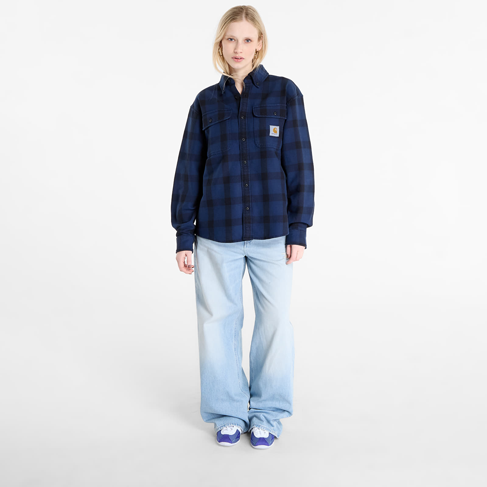 Srajce Carhartt WIP L/S Edmands Shirt UNISEX Edmands Check/ Natural/ Jupiter