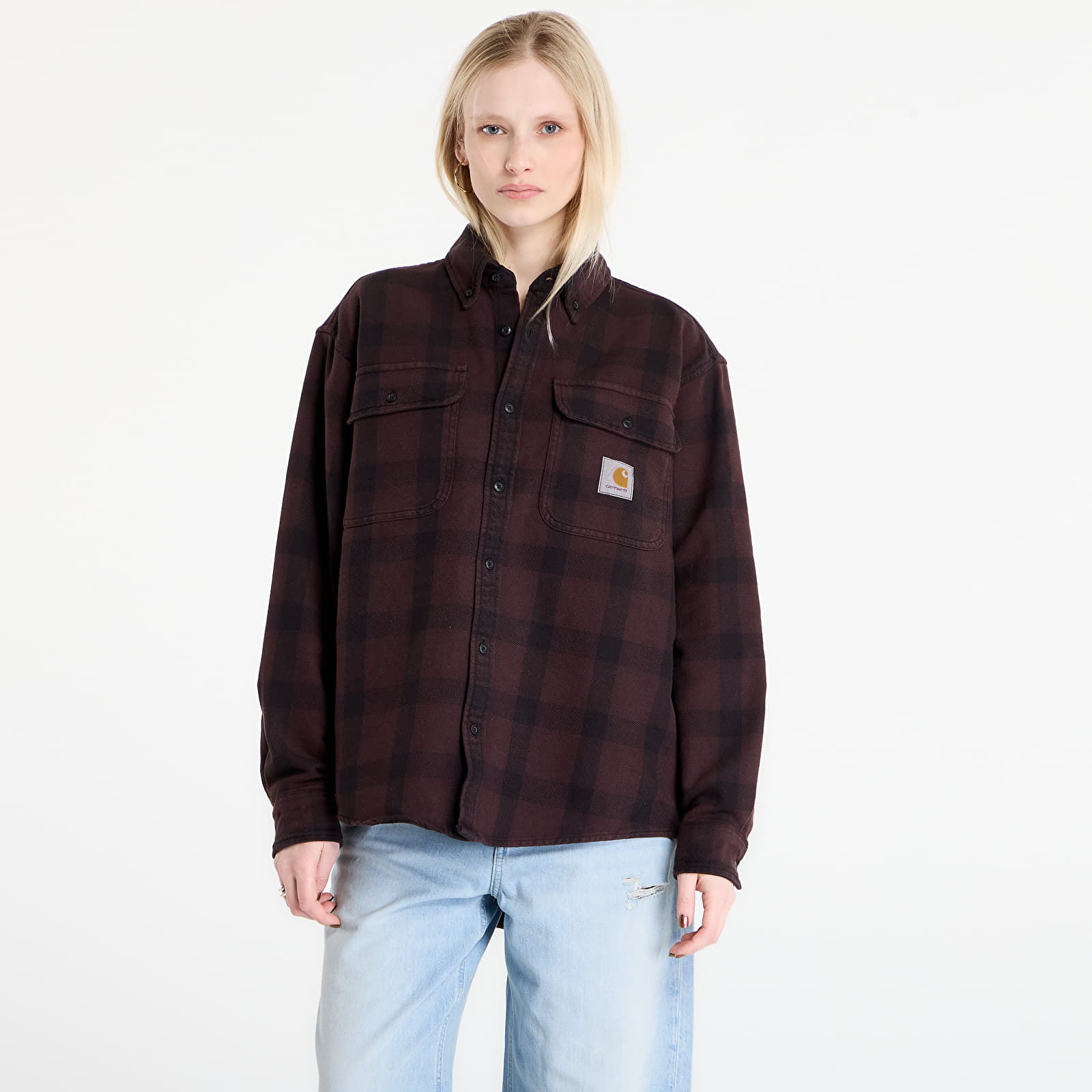 Srajce  Carhartt WIP L/S Edmands Shirt UNISEX Edmands Check/ Natural/ Palisander