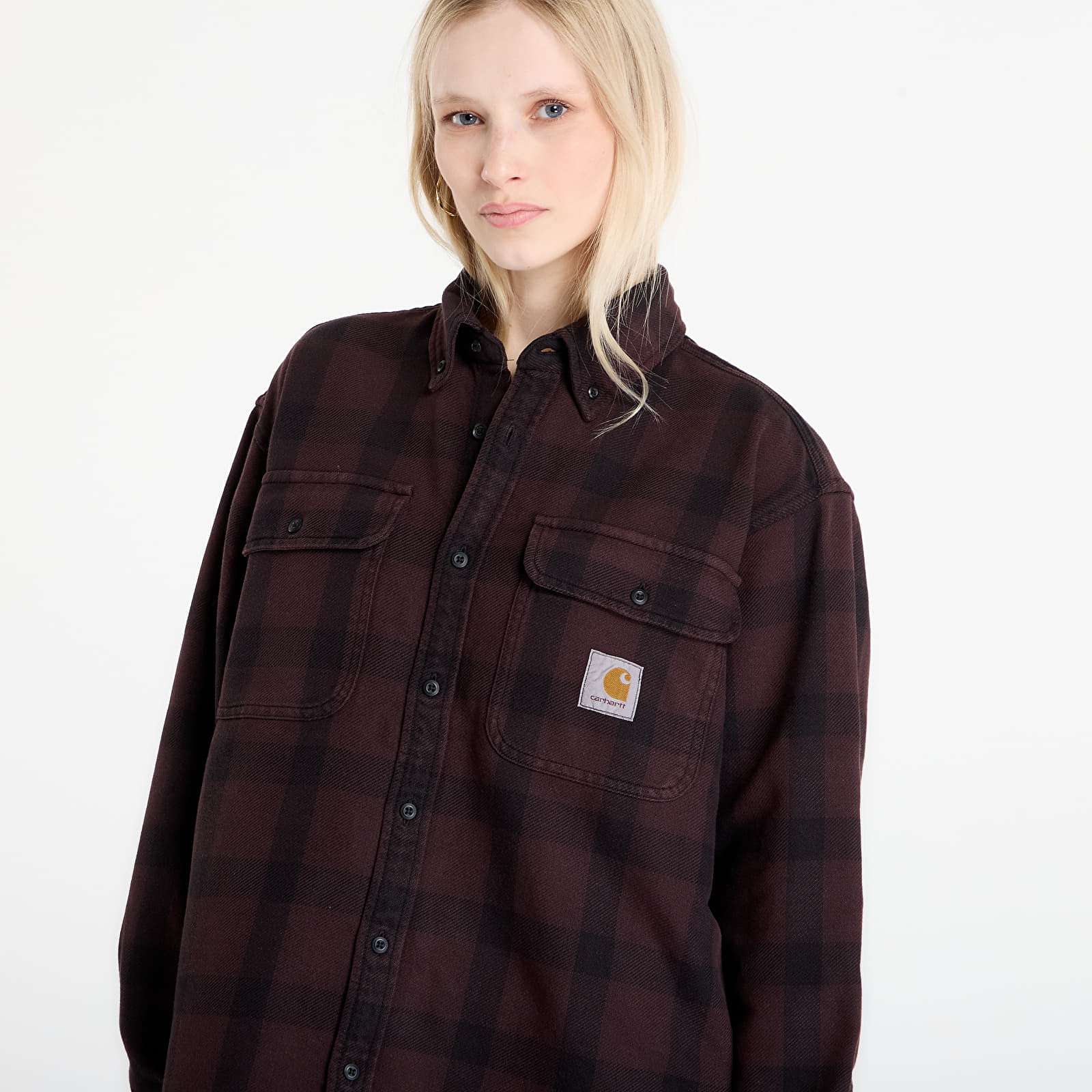 Srajce  Carhartt WIP L/S Edmands Shirt UNISEX Edmands Check/ Natural/ Palisander