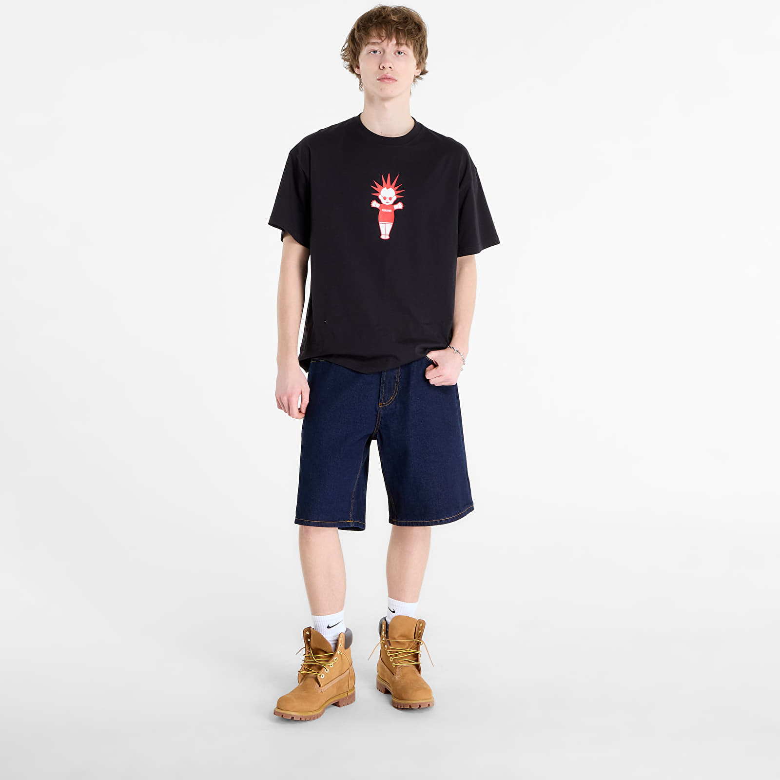 Pantaloncini OBEY Bigwig Baggy Denim Short Rinse Indigo