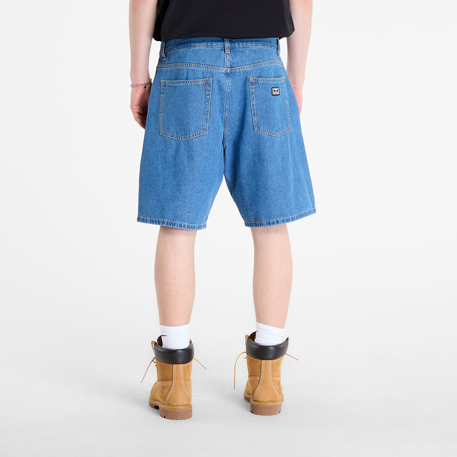 Shorts OBEY Emerson Denim Short Salty Blue Stone Wash