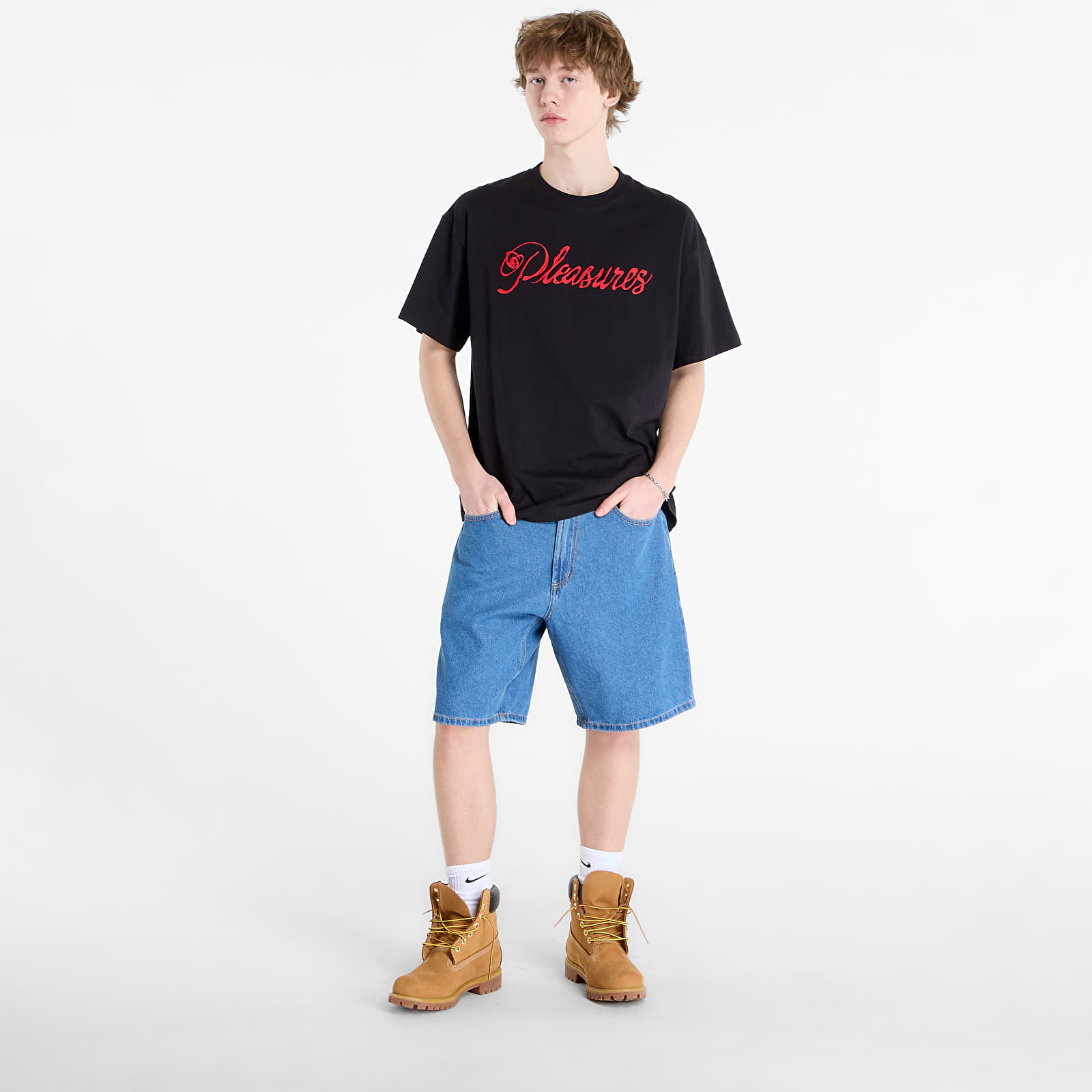 Shorts OBEY Emerson Denim Short Salty Blue Stone Wash