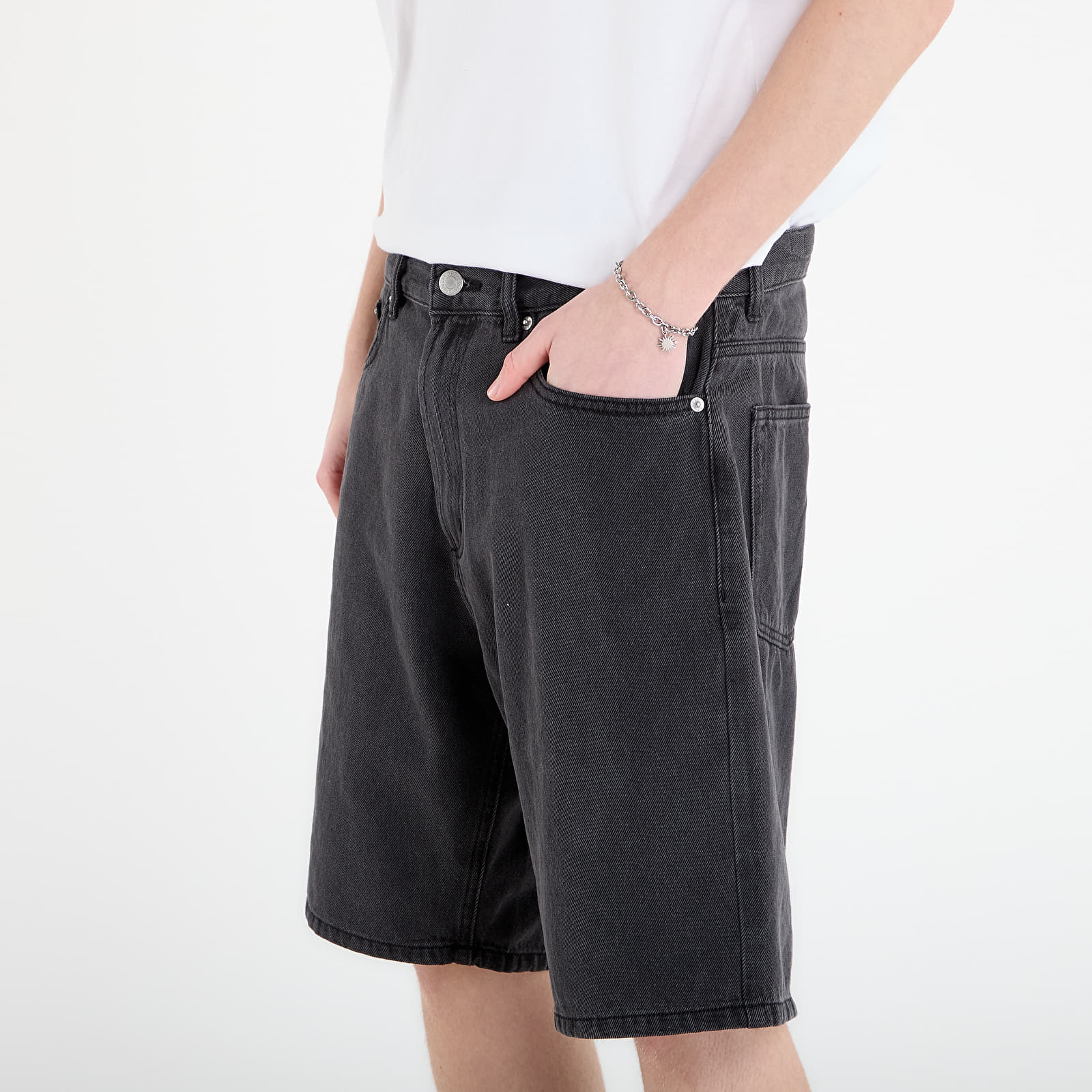 Къси панталони OBEY Emerson Denim Short Washed Black