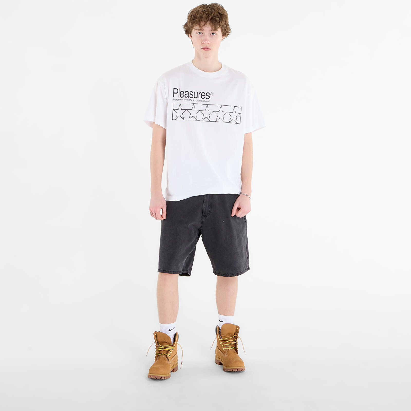 Къси панталони OBEY Emerson Denim Short Washed Black