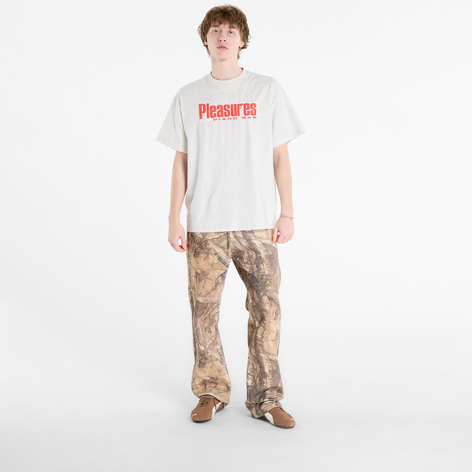 Jeans PLEASURES Hendrix Flare Jeans Brown Tree