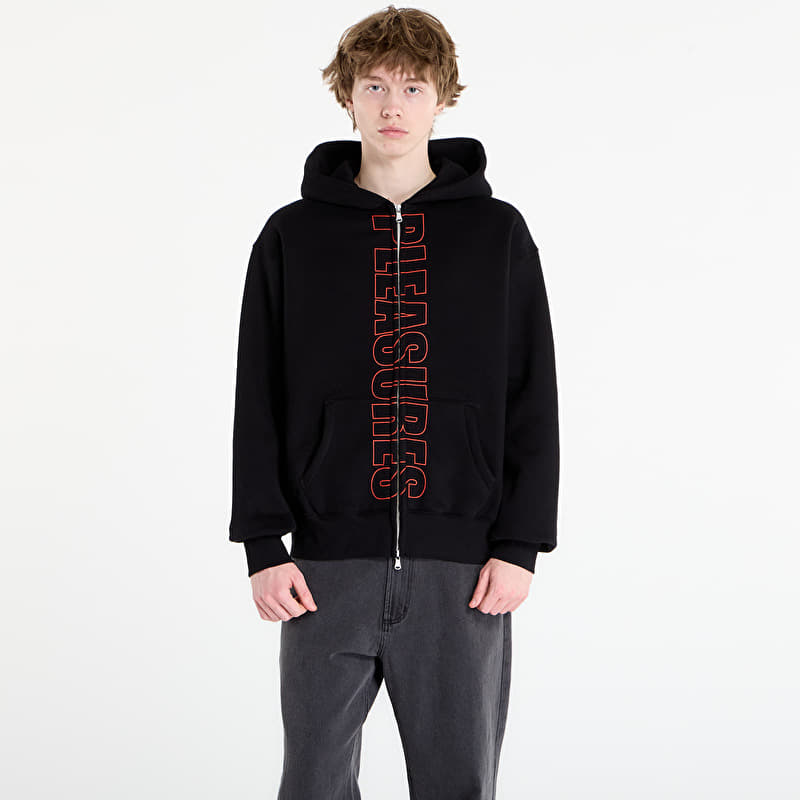 Sweatshirt PLEASURES Impact Zip Hoodie Black