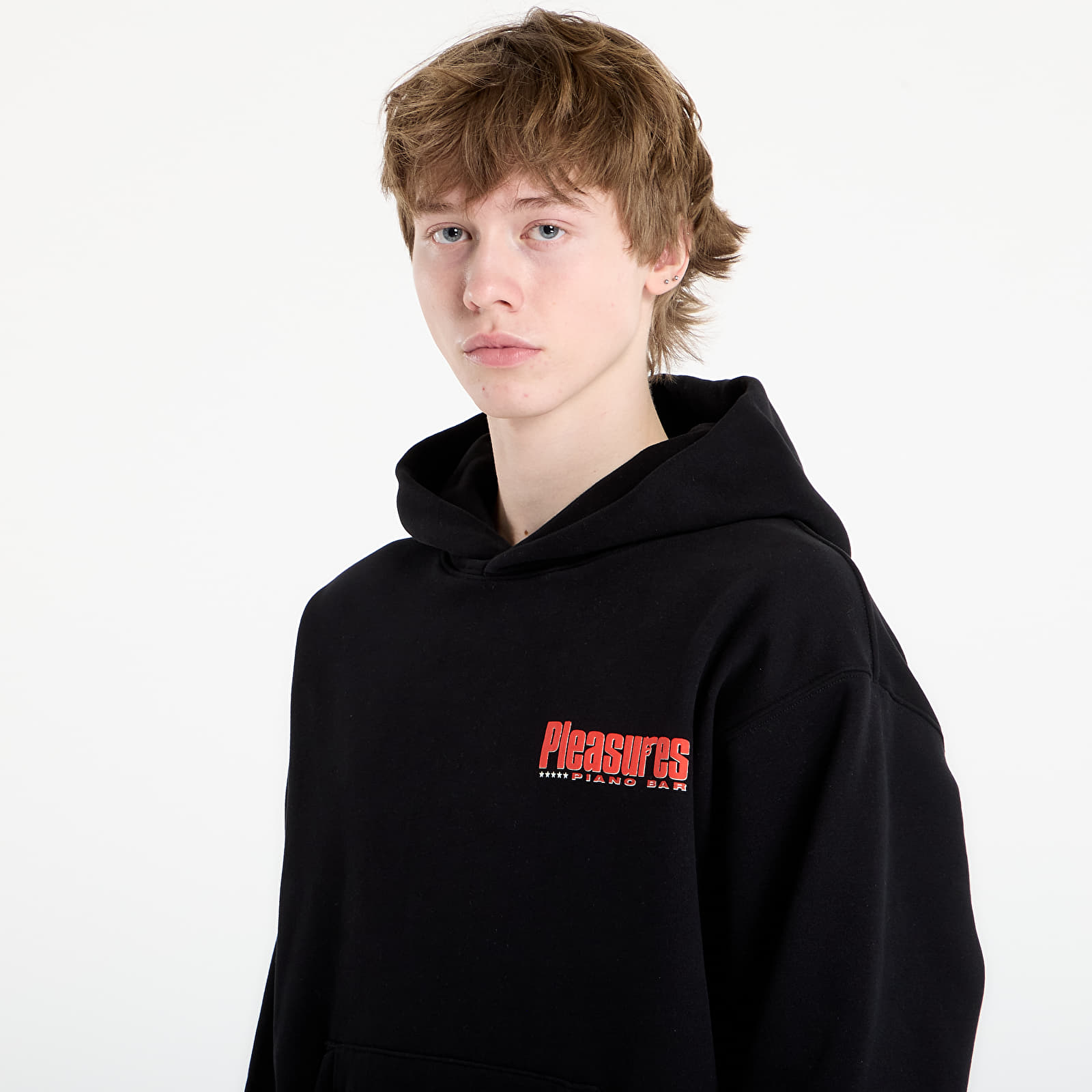 Hoodies och sweatshirts PLEASURES Piano Bar Hoodie Black