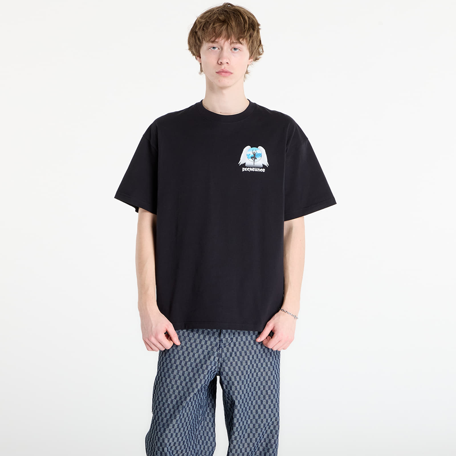 Tricou PLEASURES Angel Place T-Shirt Black S