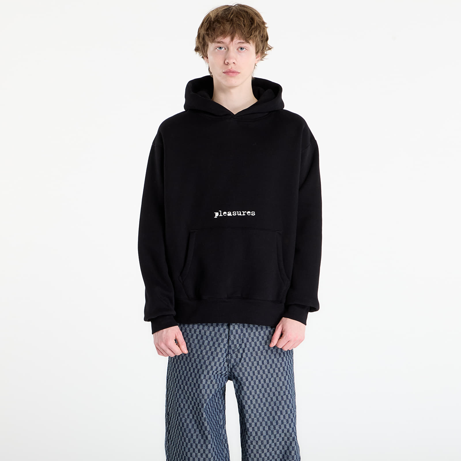 Mikiny PLEASURES Slip Hoodie Black
