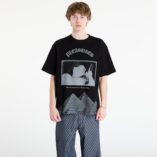 T-Shirt PLEASURES Elevation Heavyweight  T-Shirt Black