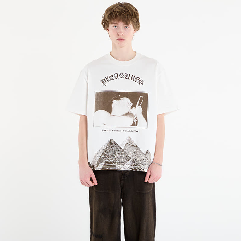 T-skjorte PLEASURES Elevation Heavyweight Shirt White