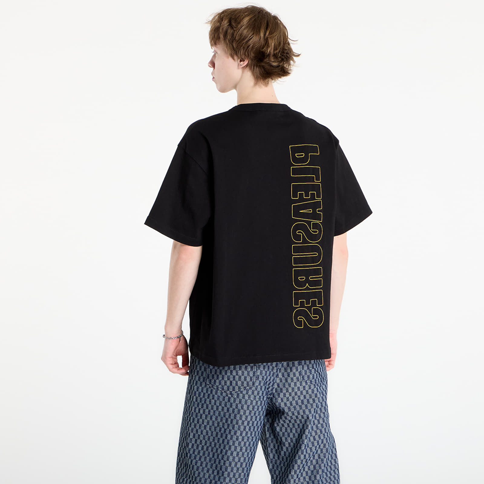 T-Shirts PLEASURES Outline Heavyweight Shirt Black