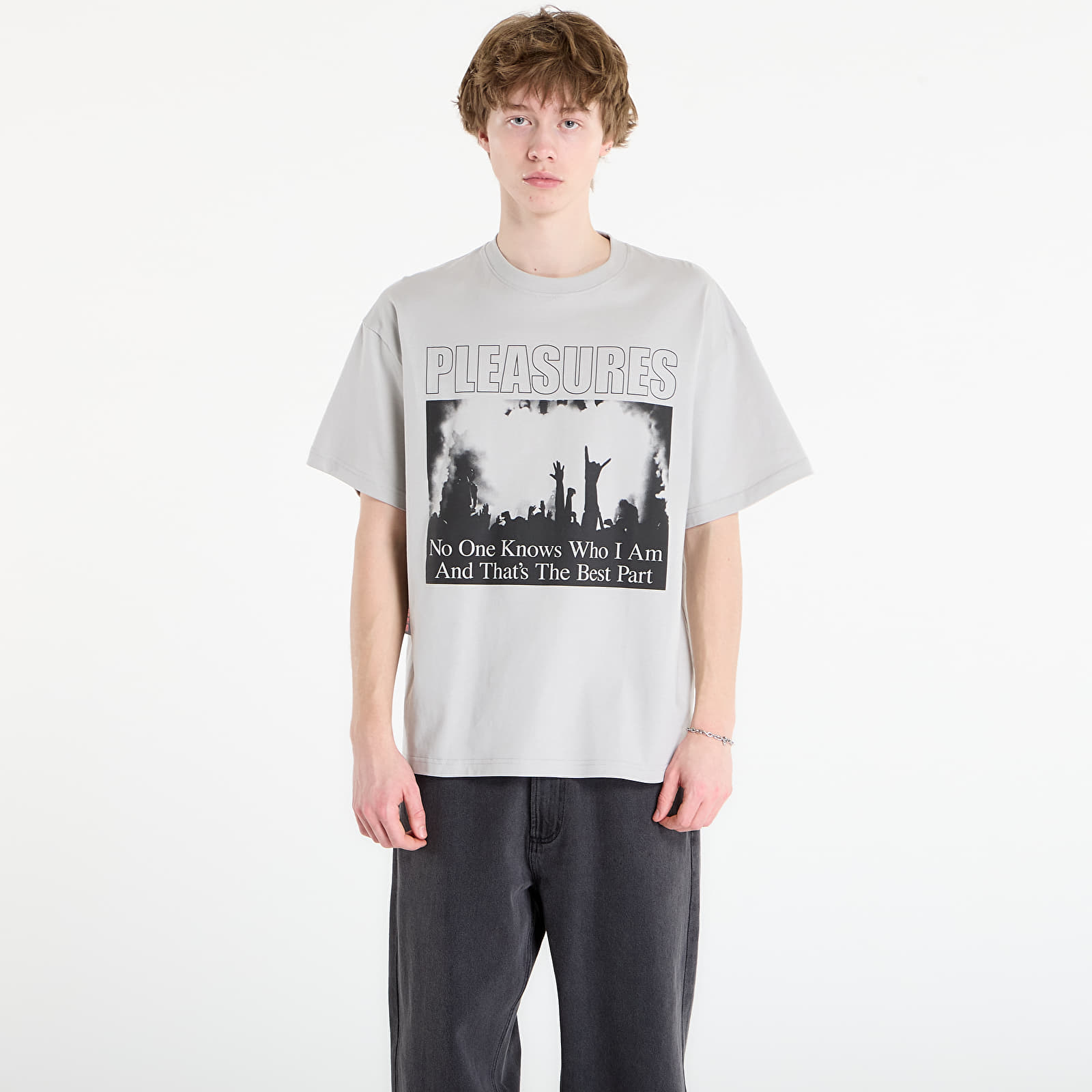 Camisetas PLEASURES Incognito T-Shirt Silver