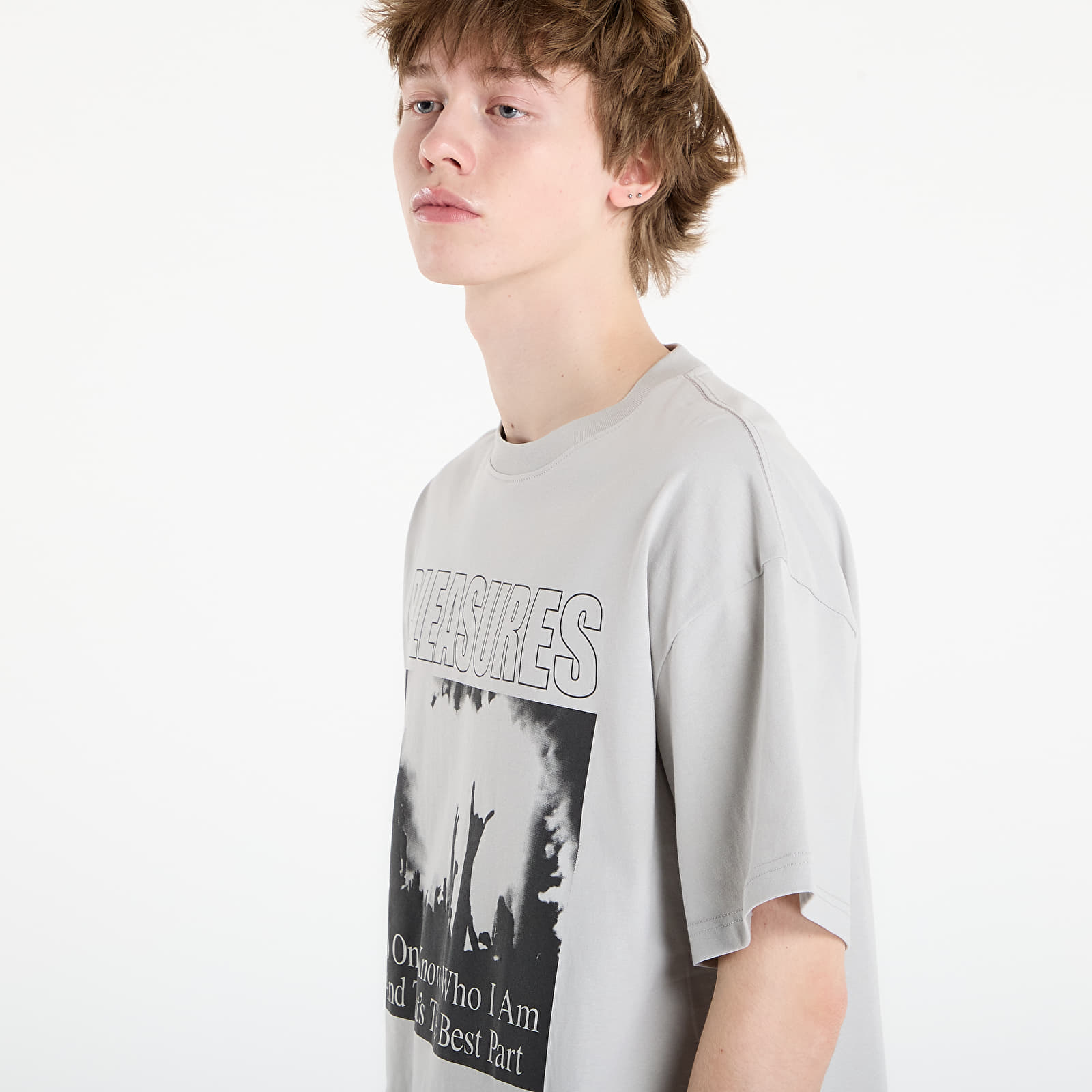 Camisetas PLEASURES Incognito T-Shirt Silver