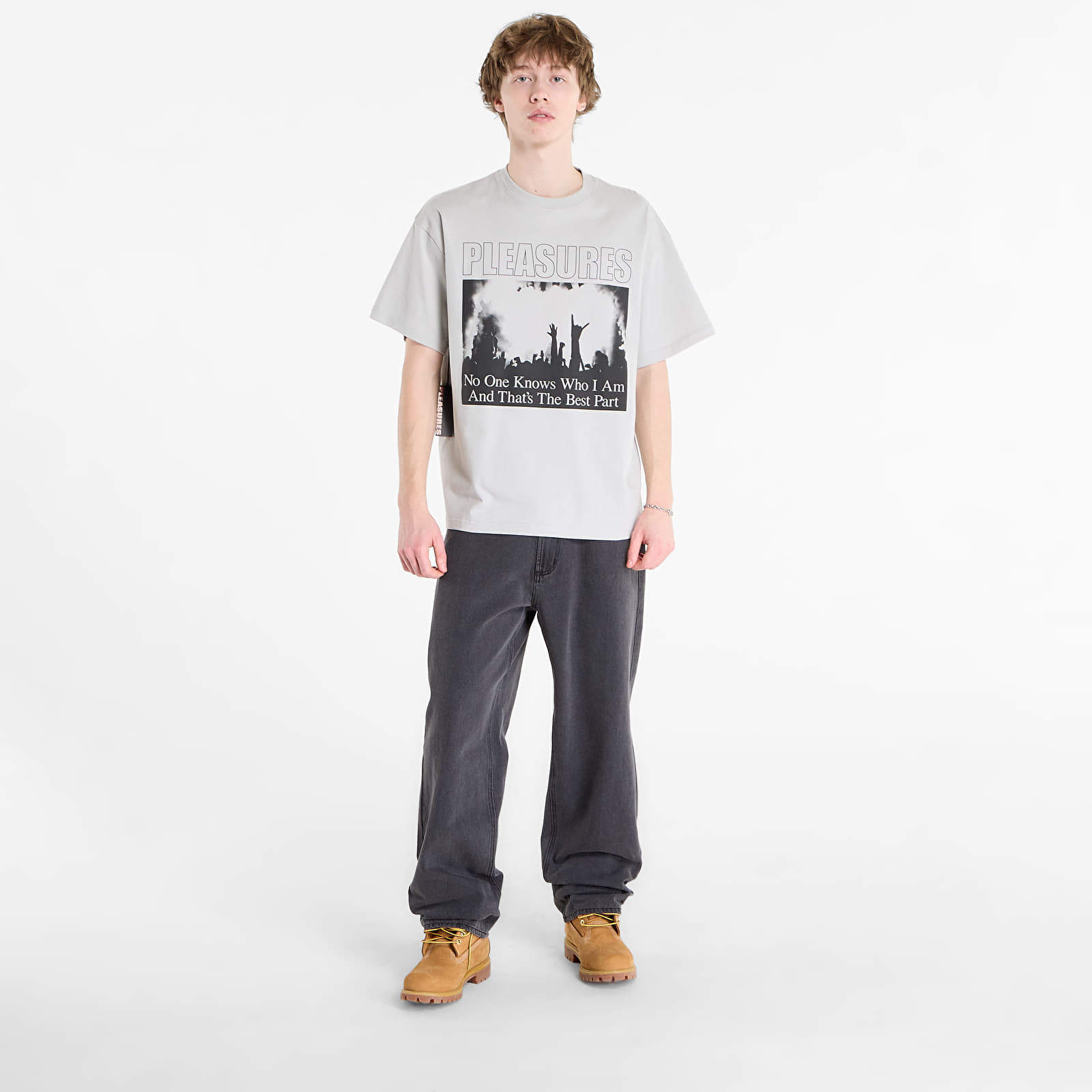 Camisetas PLEASURES Incognito T-Shirt Silver