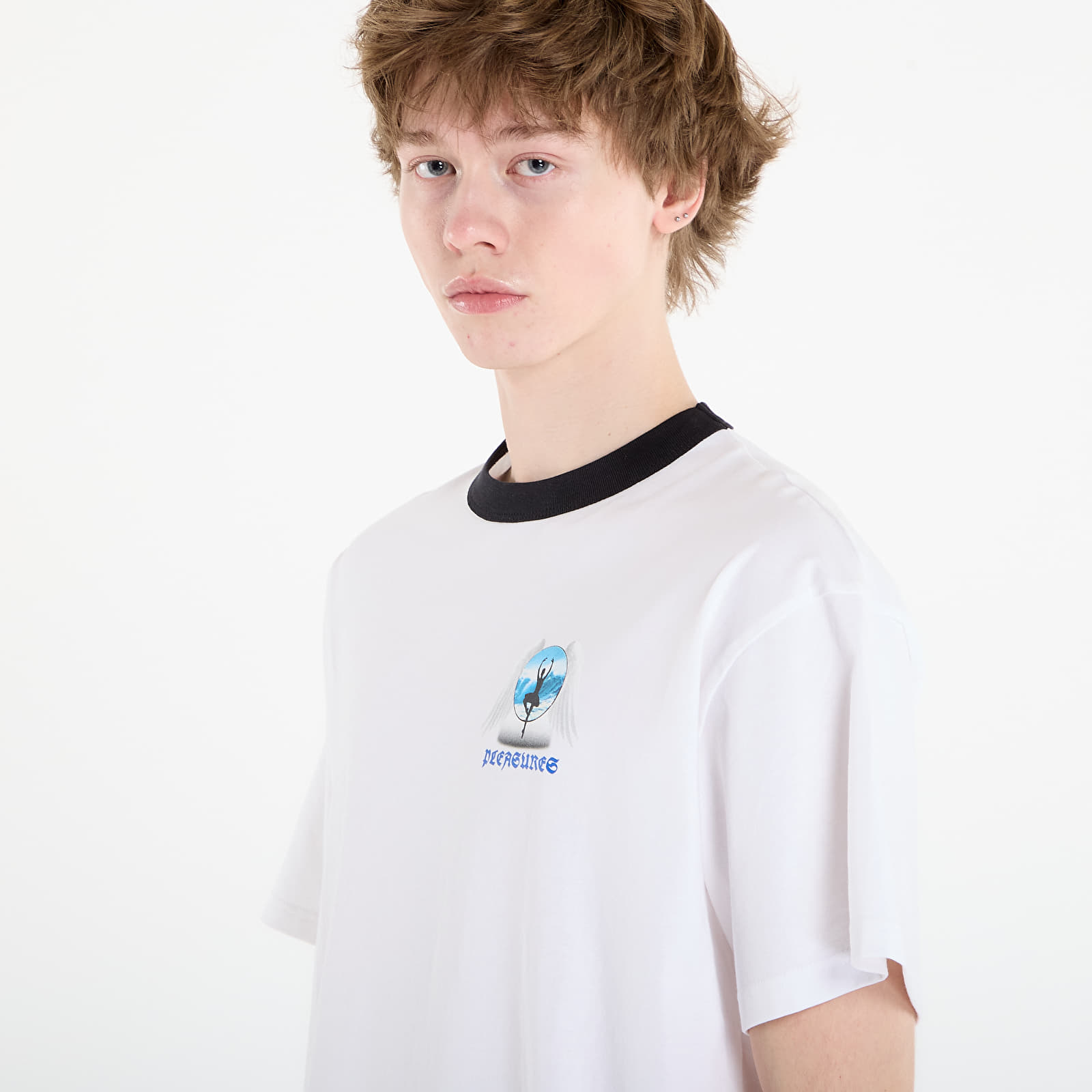 Тениски PLEASURES Angel Place Ringer T-Shirt White