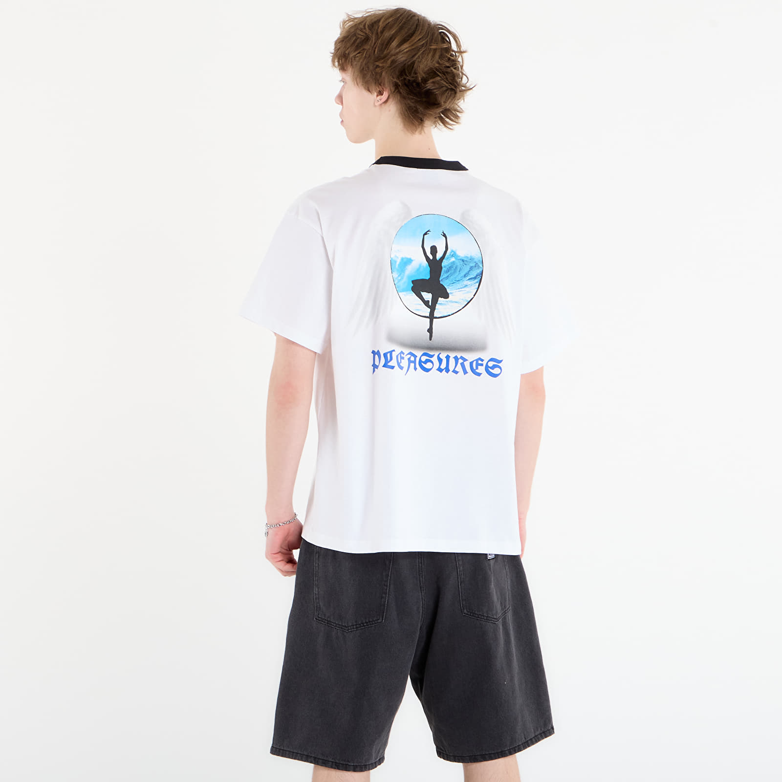 Тениски PLEASURES Angel Place Ringer T-Shirt White