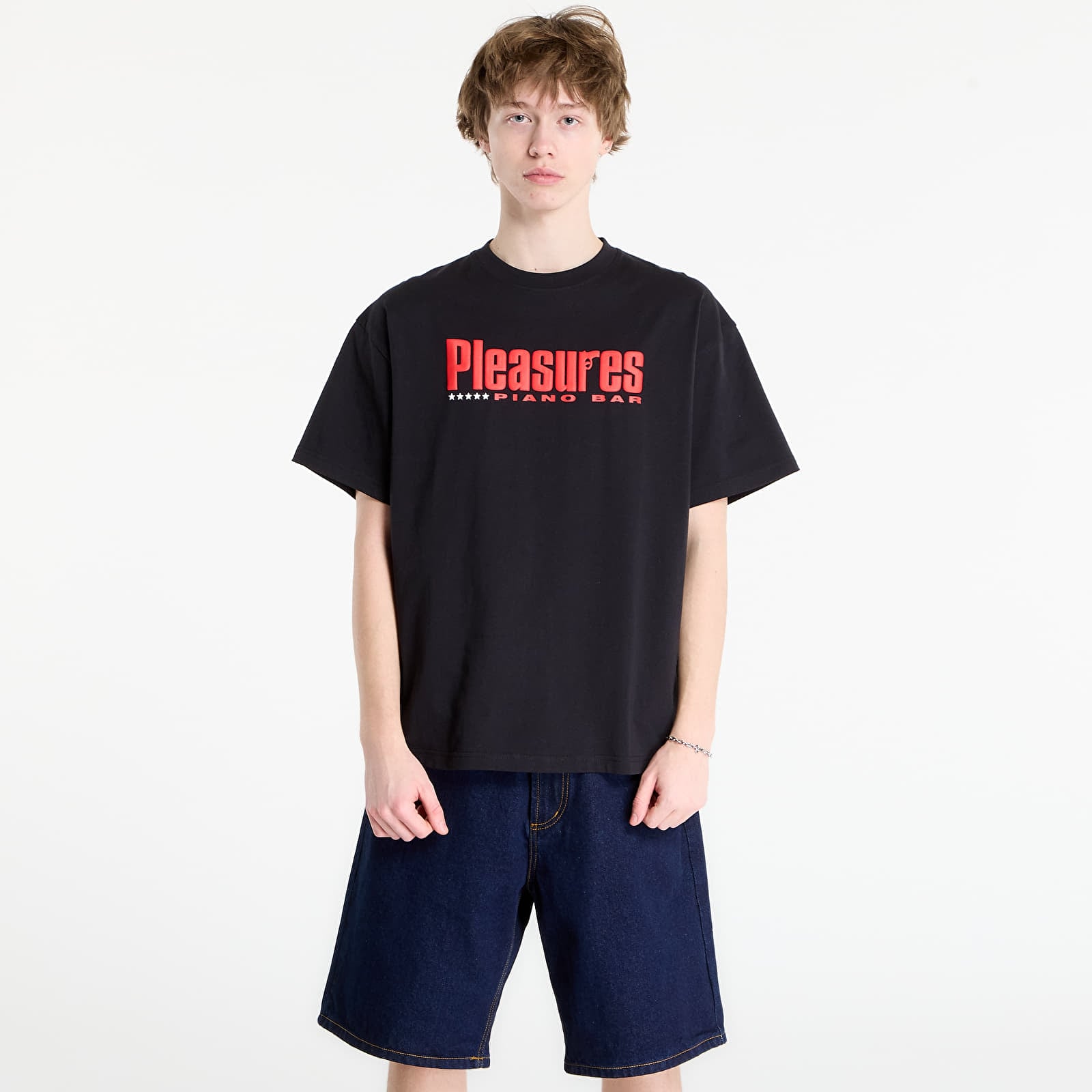 T-shirts PLEASURES Piano Bar T-Shirt Black
