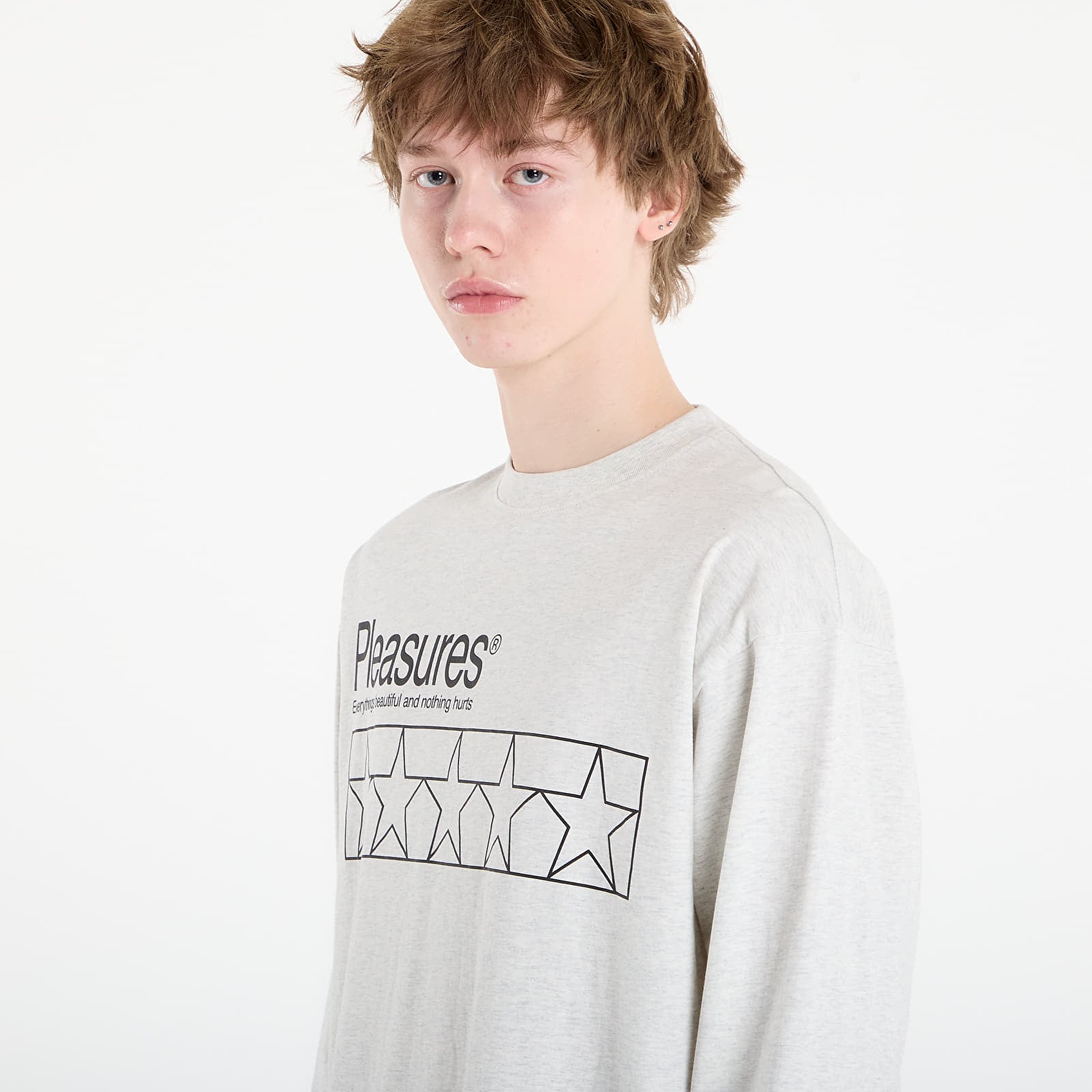 T-shirts PLEASURES Supplements Long Sleeve Heather