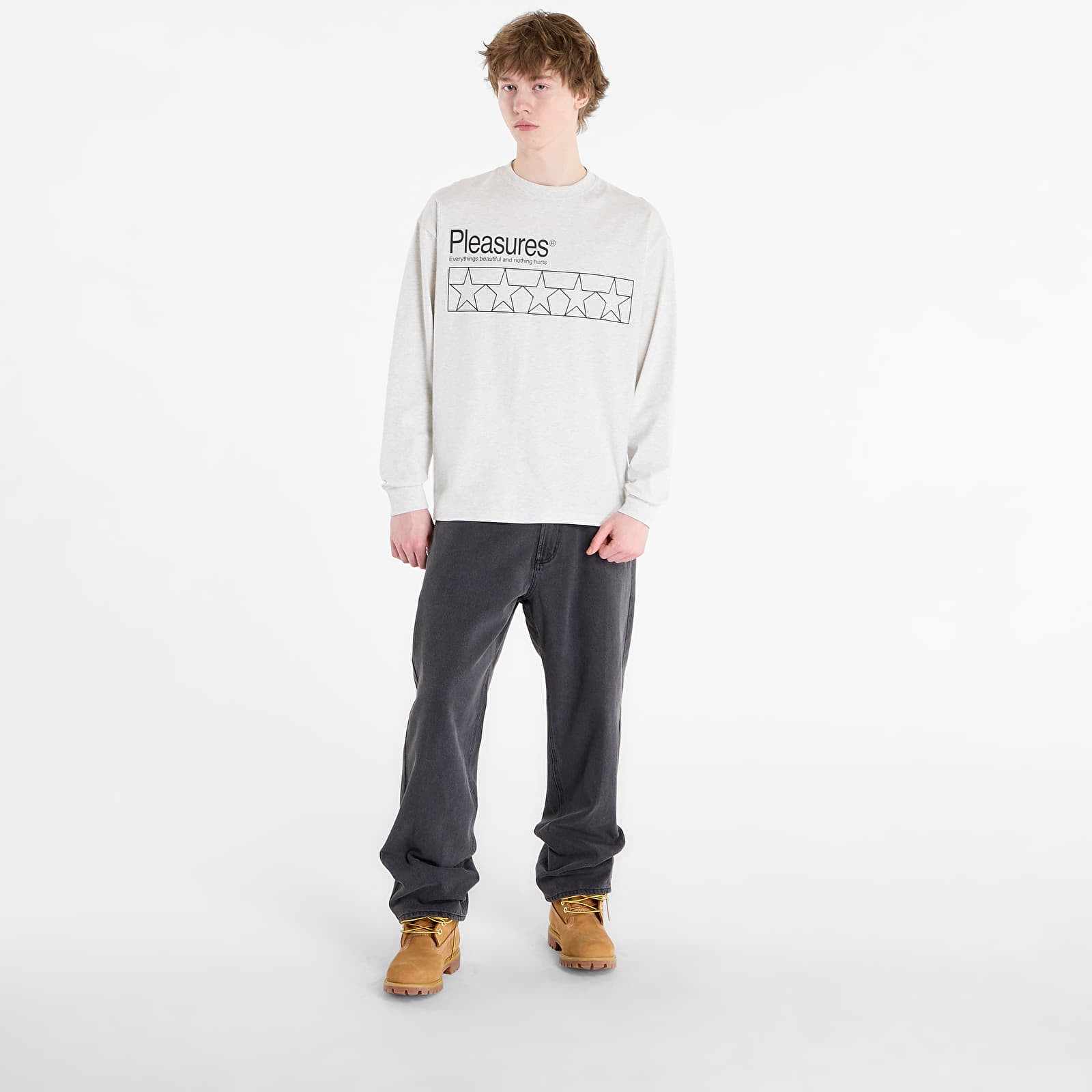 T-shirts PLEASURES Supplements Long Sleeve Heather