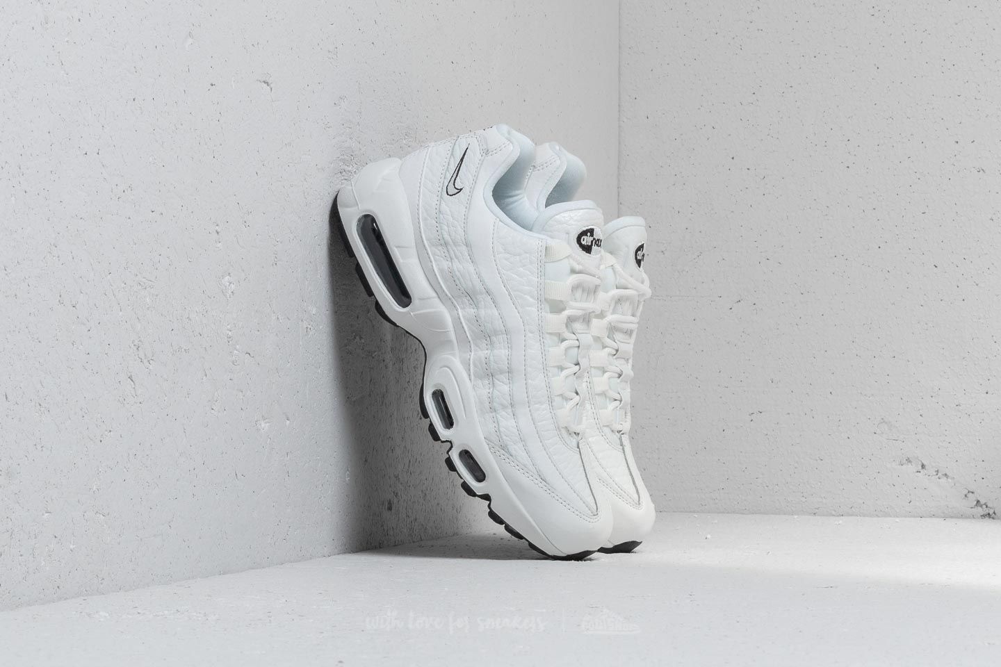 Nike air max 95 white leather store