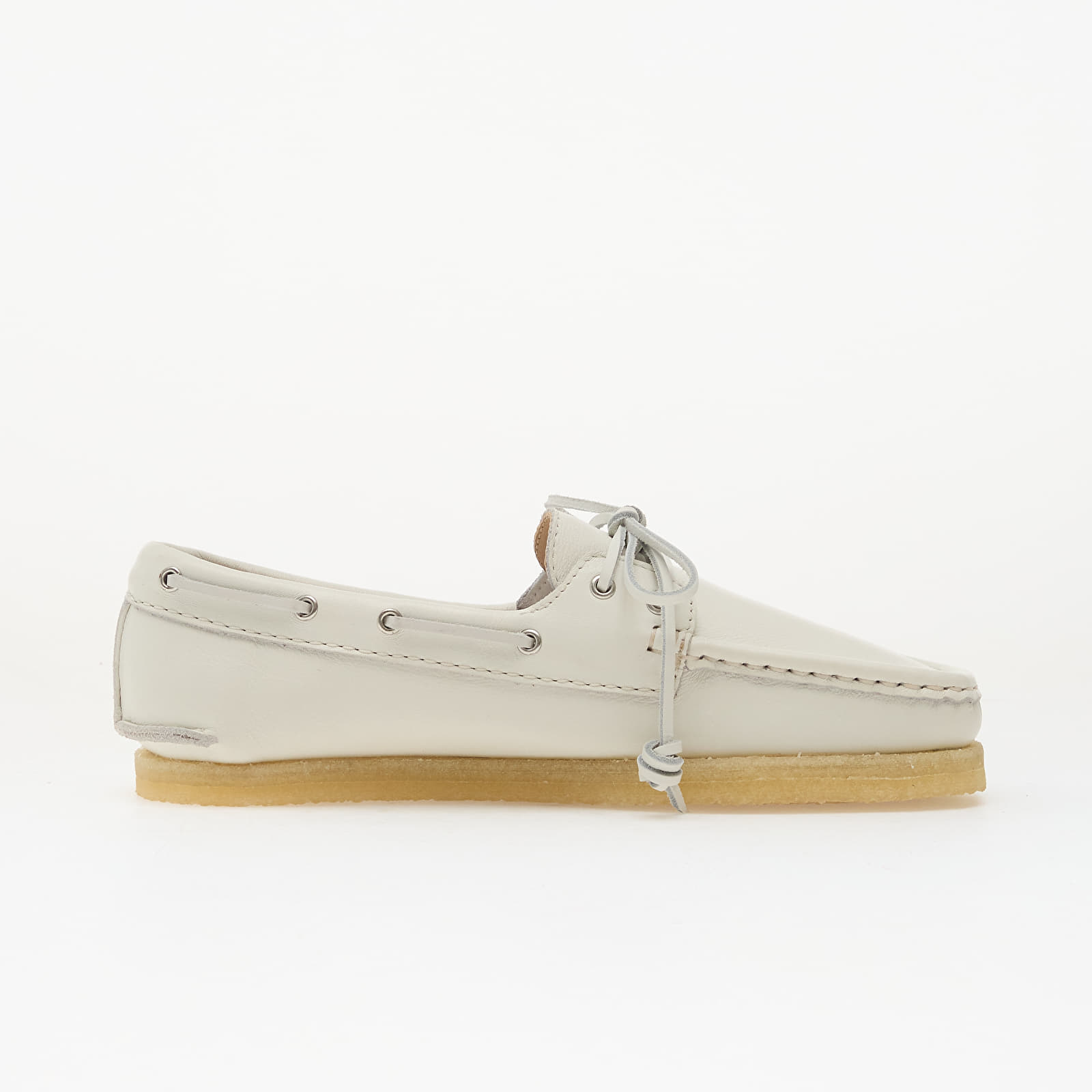 Scarpe donna Clarks Originals Godney Boat. White Grain Lea