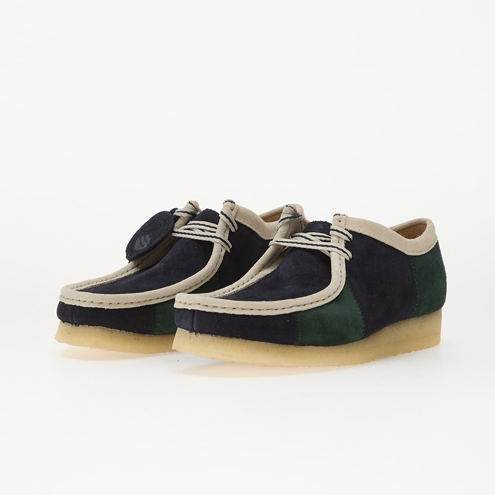Men's shoes Clarks Originals Wallabee Blue/ Green Strip