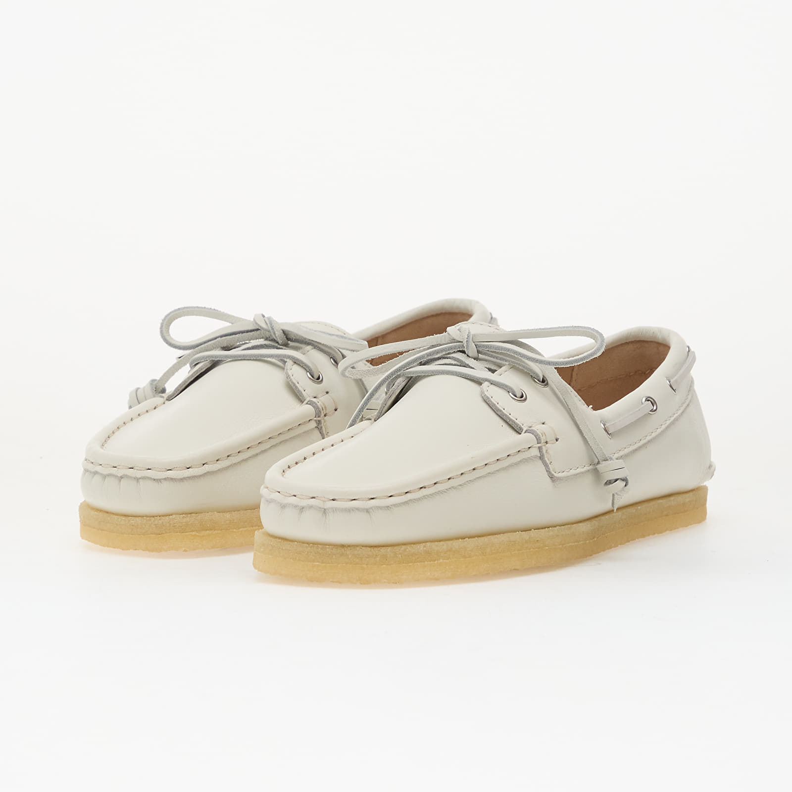 Scarpe donna Clarks Originals Godney Boat. White Grain Lea