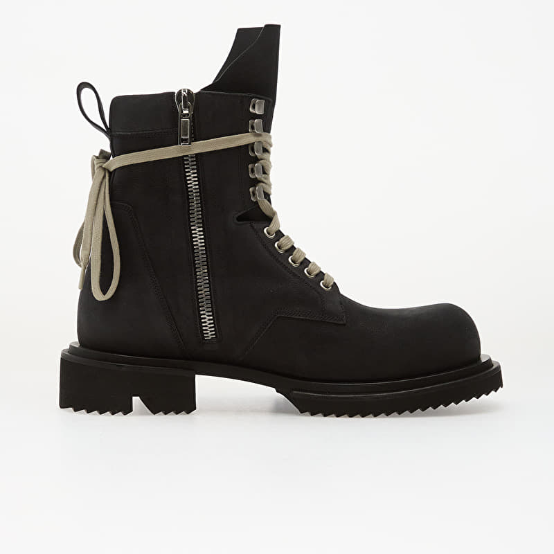 Men's shoes Rick Owens DRKSHDW Leather Boots - Low Army Gabe Black