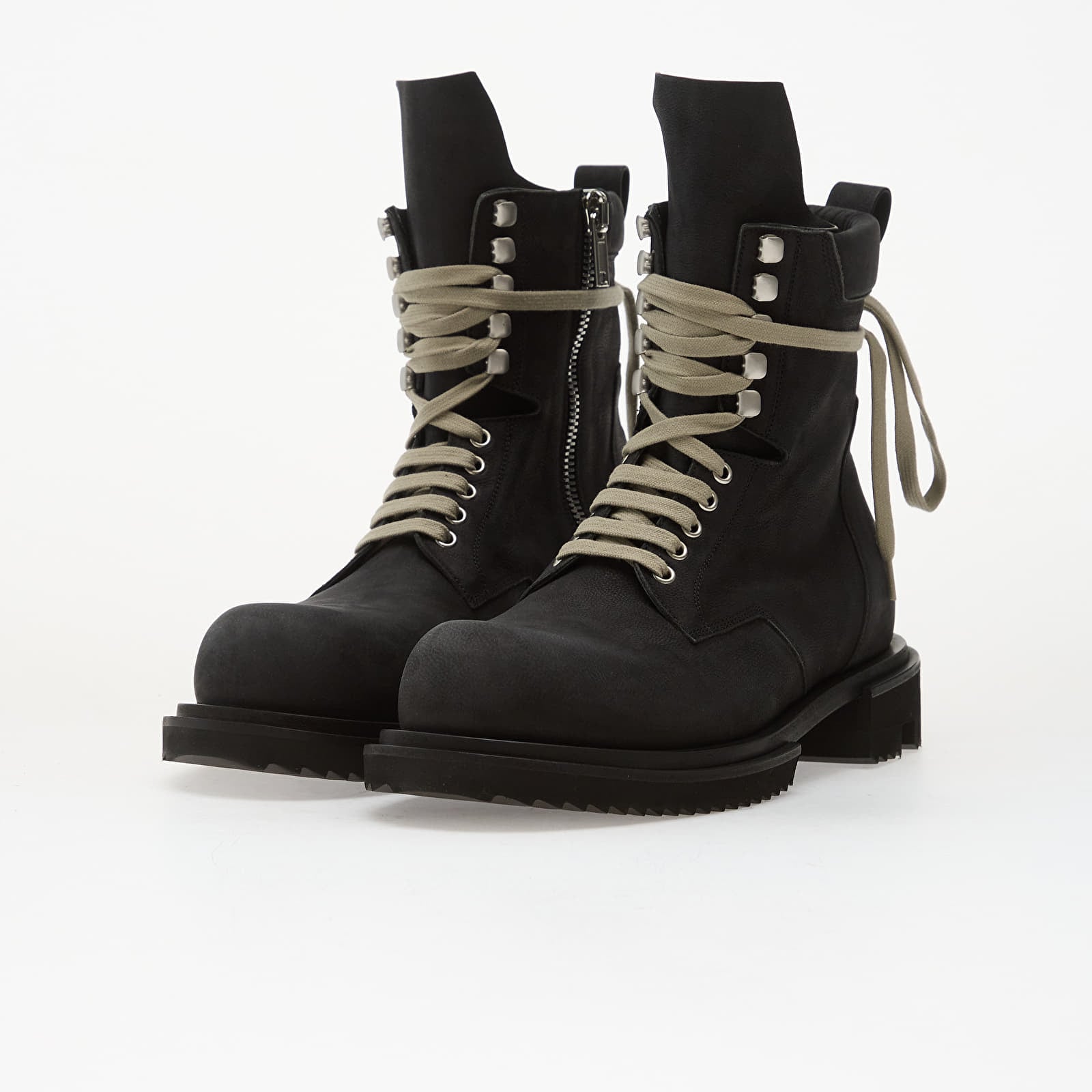 Sko til mænd Rick Owens DRKSHDW Leather Boots - Low Army Gabe Black