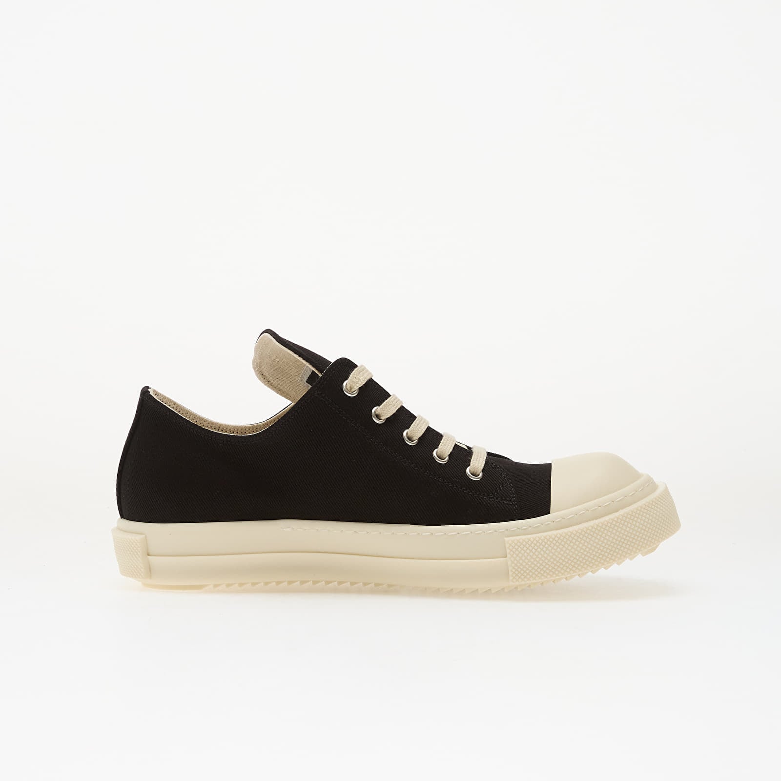 Moški čevlji Rick Owens DRKSHDW Denim Shoes - Extreme Low Sneaks Black/ Milk/ Milk