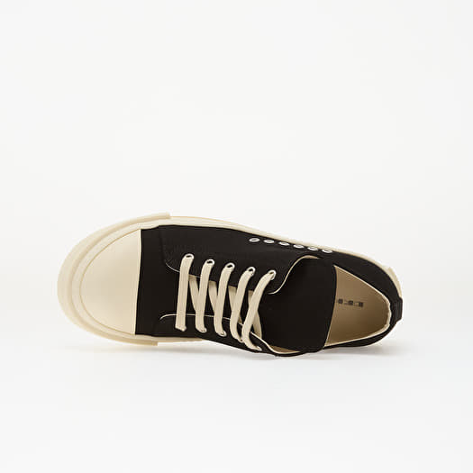Rick Owens DRKSHDW Denim Shoes - Extreme Low Sneaks Black/ Milk