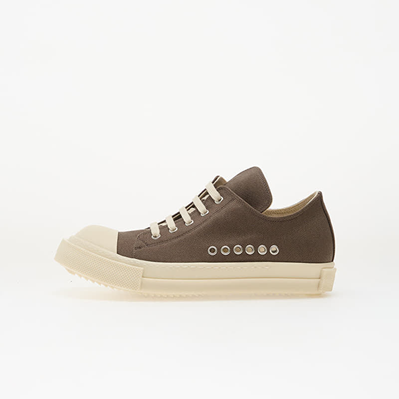 Rick Owens Denim Shoes - Extreme Low Sneaks Dust/ Milk/ Milk