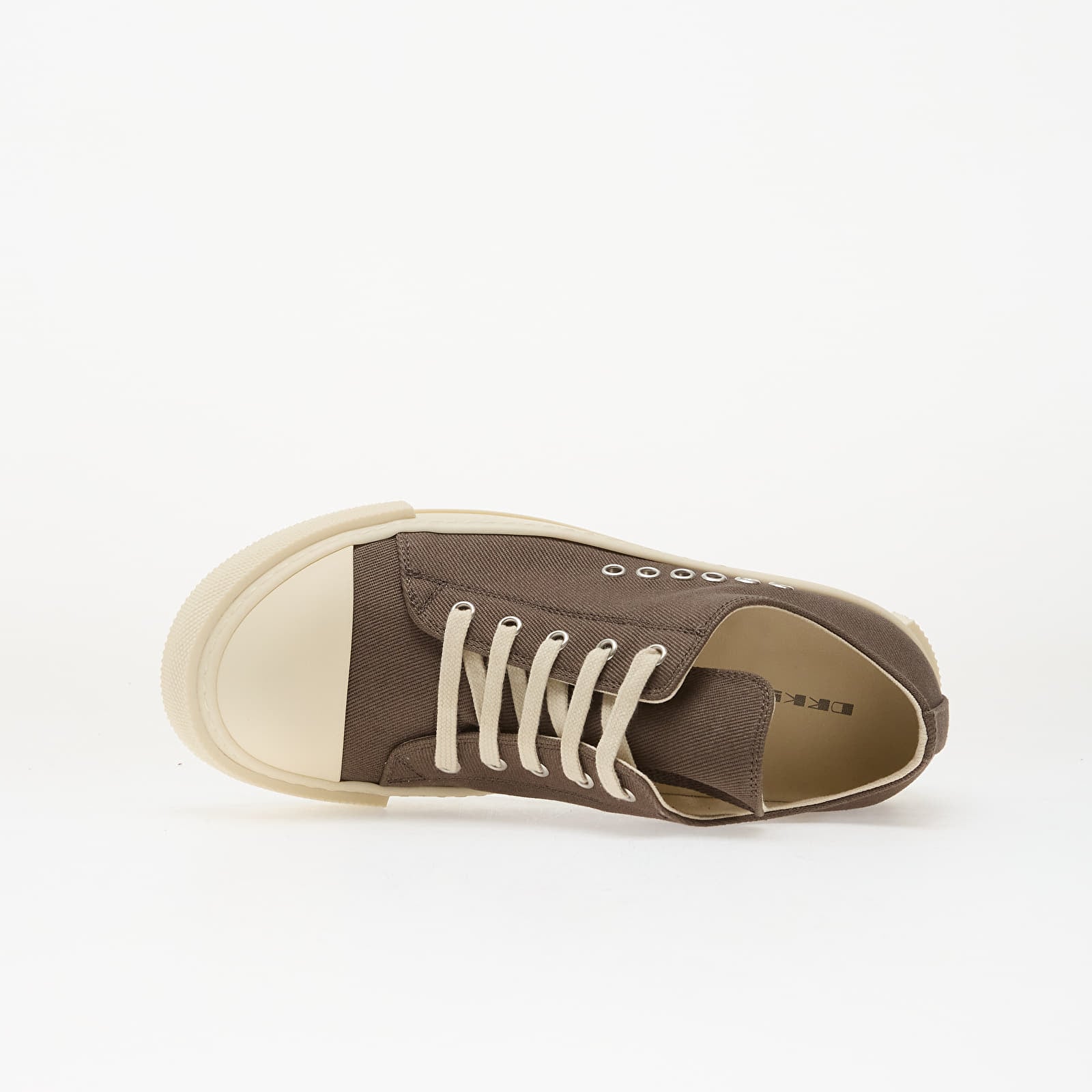 Moški čevlji Rick Owens Denim Shoes - Extreme Low Sneaks Dust/ Milk/ Milk