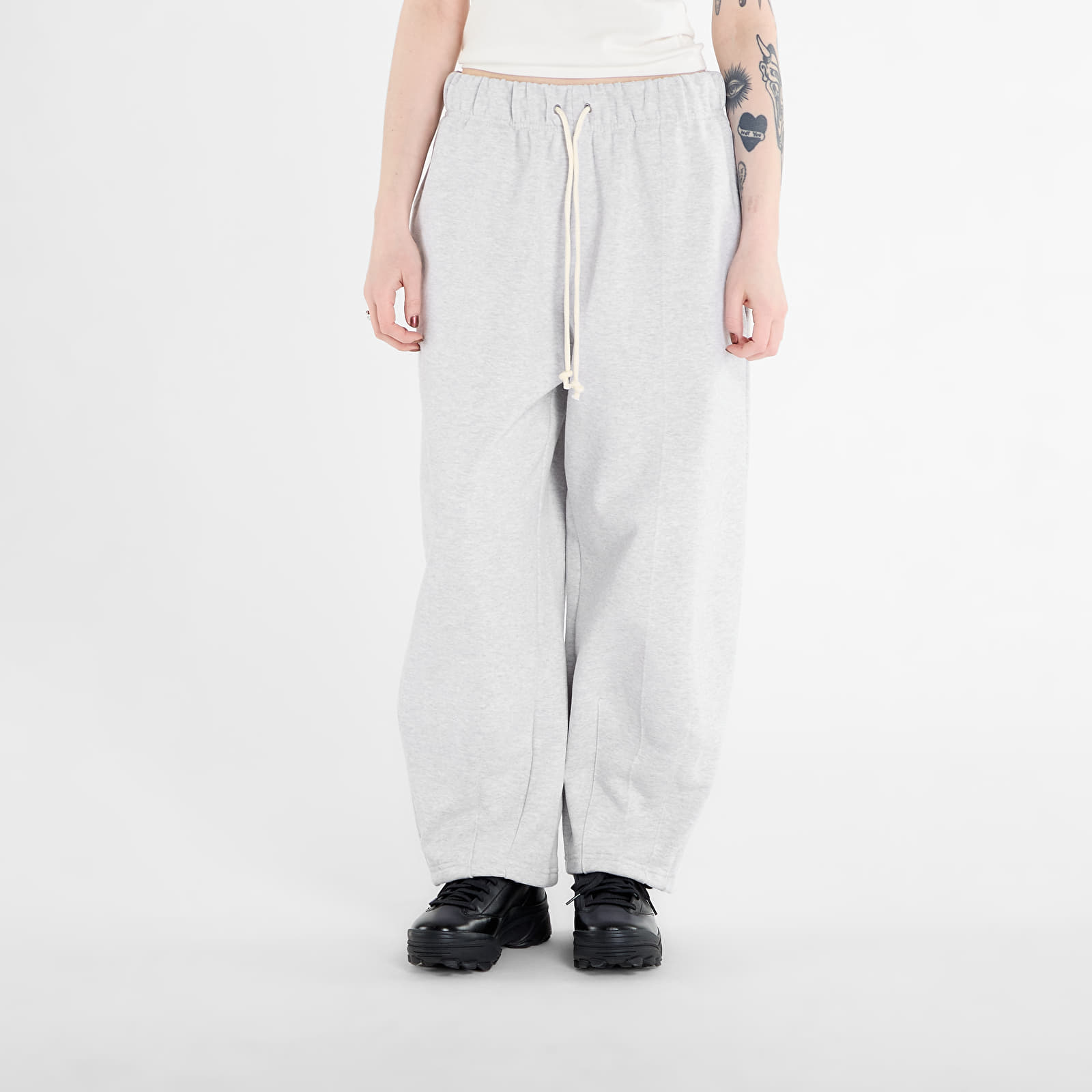 Ανδρικές φόρμες adidas Bad Bunny Tapered Heavy Sweat Joggers Light Grey Heather