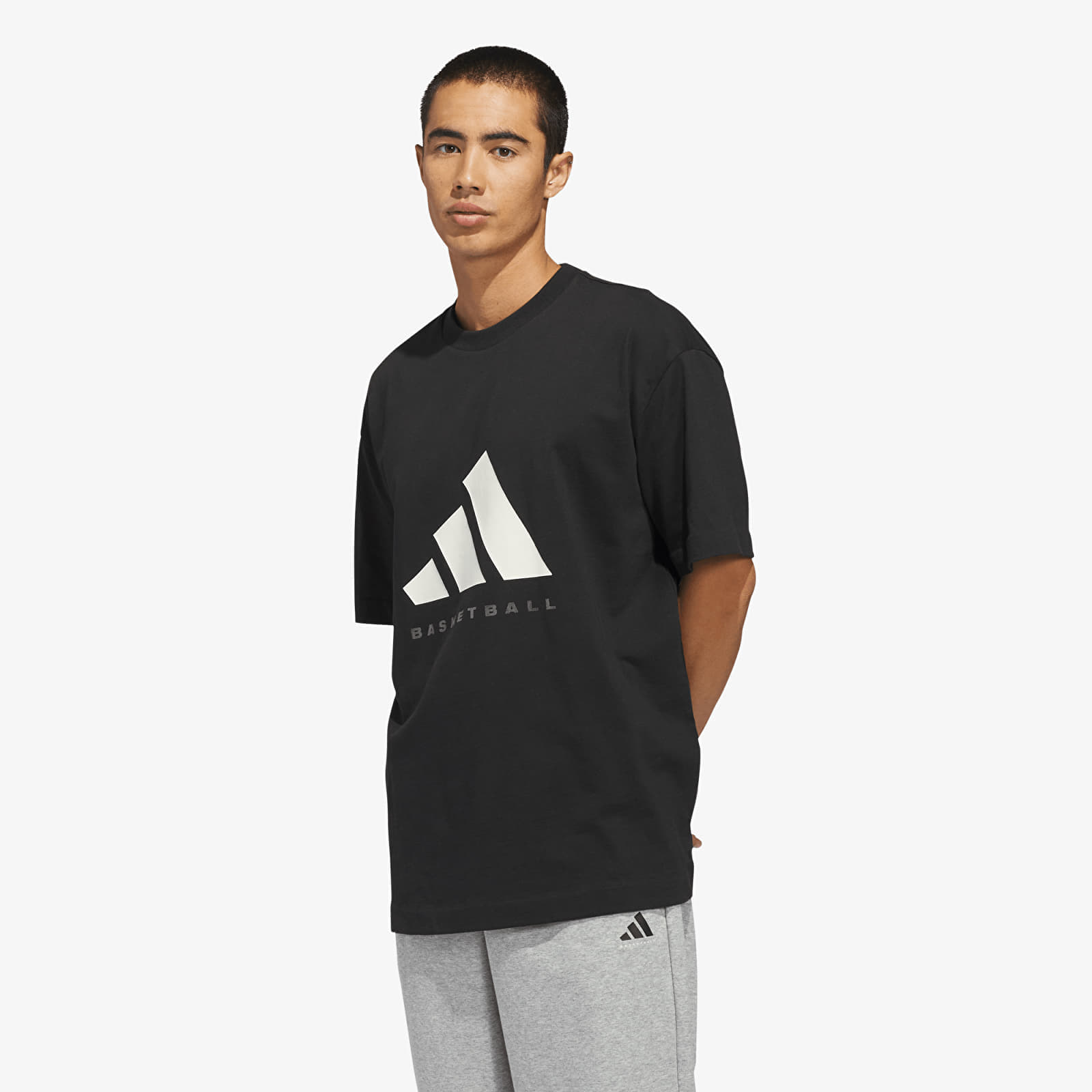 Тениска adidas Adidas Ss Tee UNISEX Black/ Off White XXL