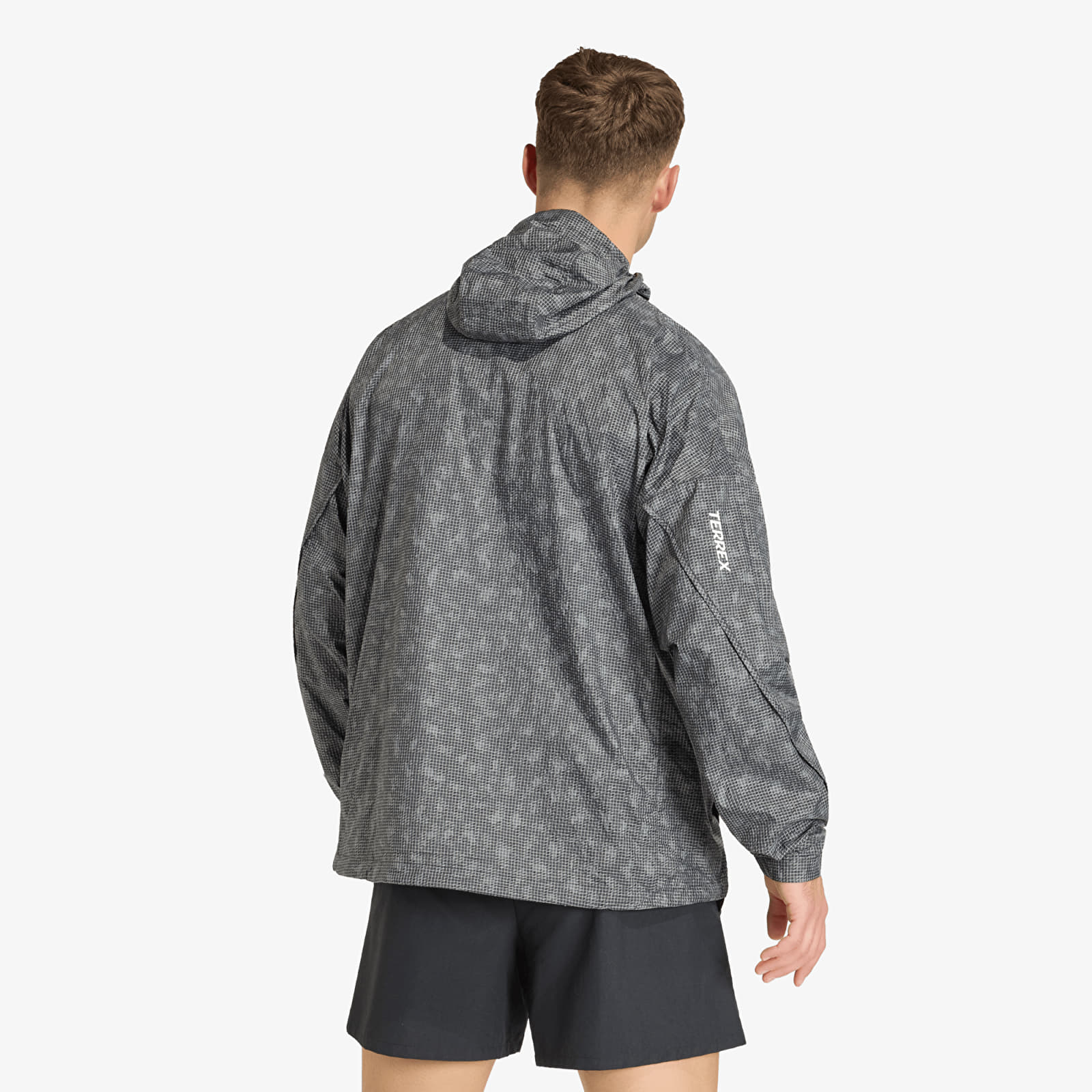 Coach Jackets adidas Xpl Wind Aop Grey Six/ Carbon/ Black